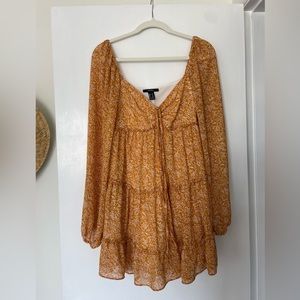 FOREVER 21, yellow floral dress, M